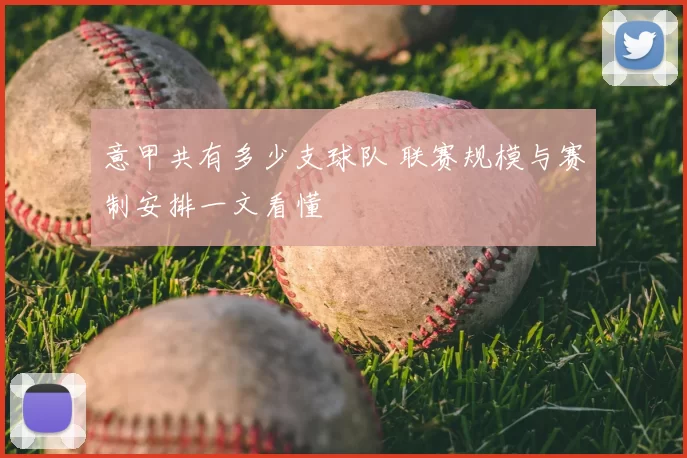 意甲共有多少支球队 联赛规模与赛制安排一文看懂